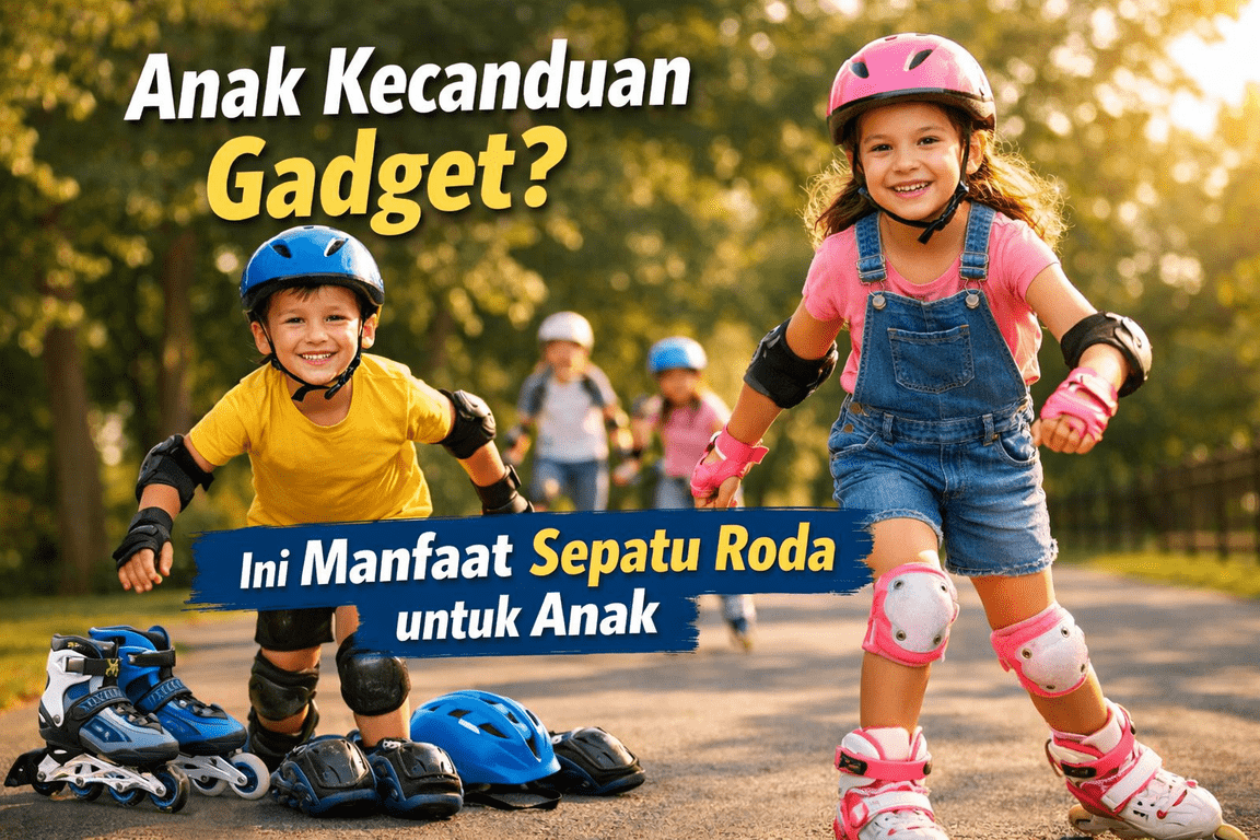 Anak Terlalu Sering Main Gadget Ini Manfaat Sepatu Roda untuk Anak