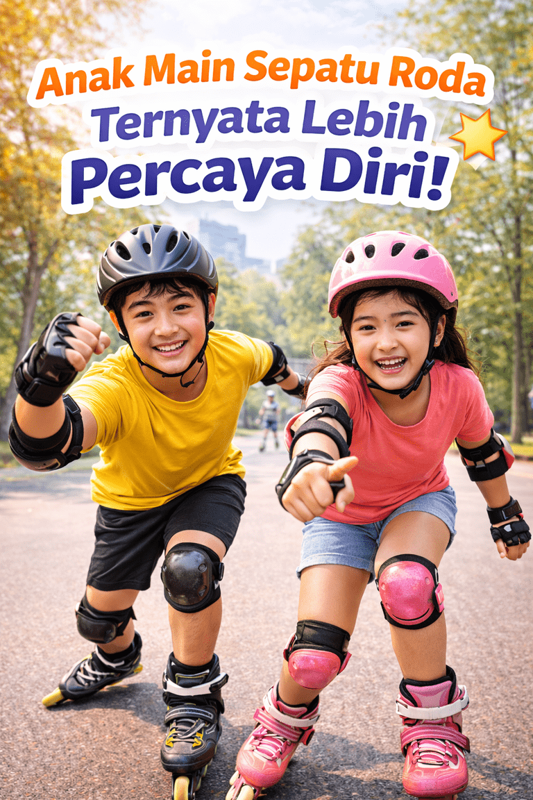 Anak Main Sepatu Roda Ternyata Lebih Percaya Diri — Ini Alasannya