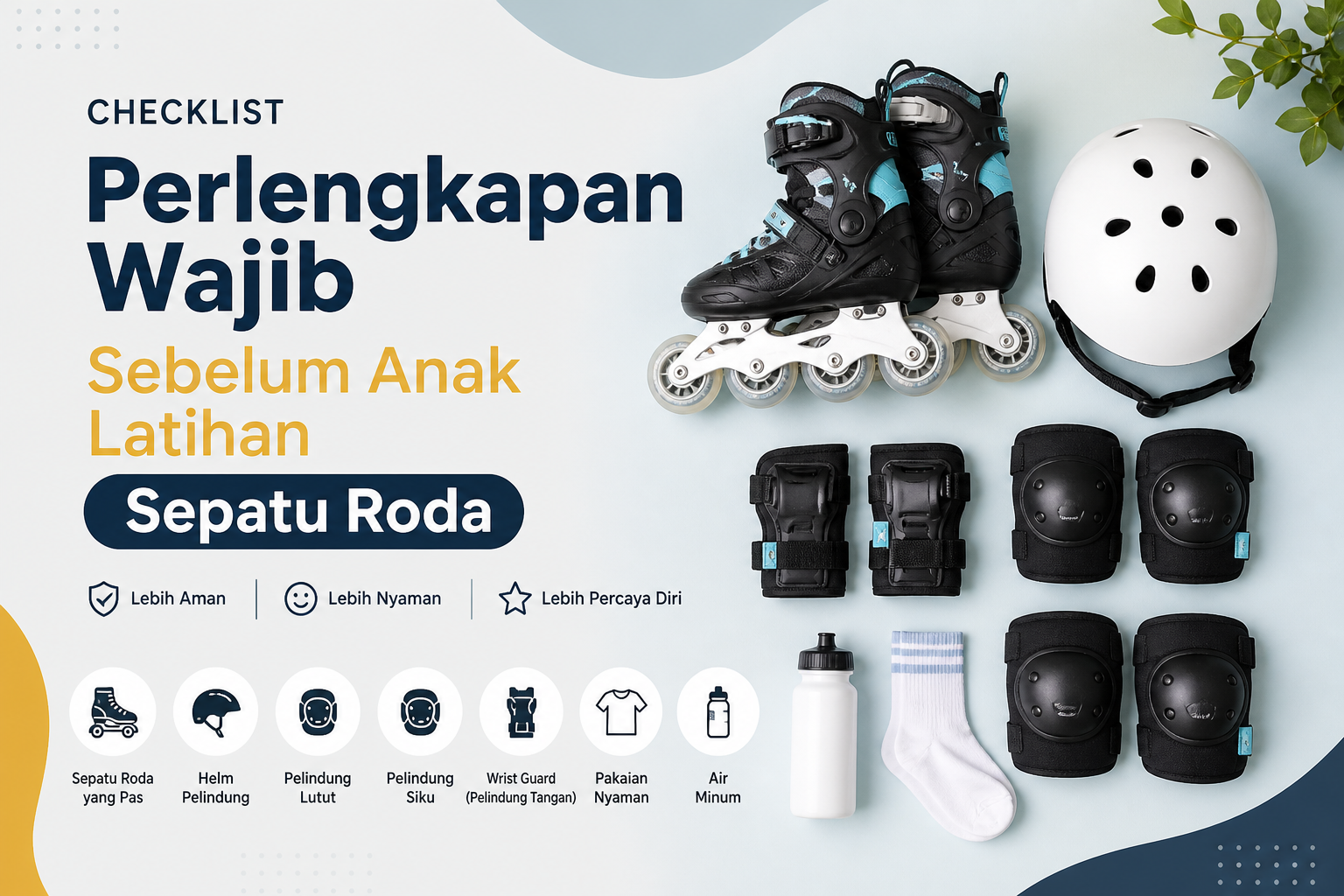 Checklist Perlengkapan Wajib Sebelum Anak Latihan Sepatu Roda