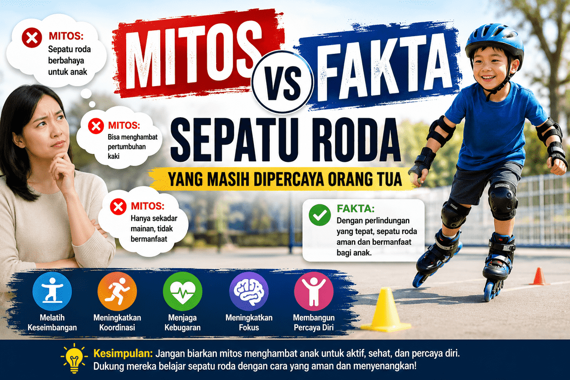 Mitos vs Fakta Sepatu Roda yang Masih Dipercaya Orang Tua Mitos vs Fakta Sepatu Roda yang Masih Dipercaya Orang Tua